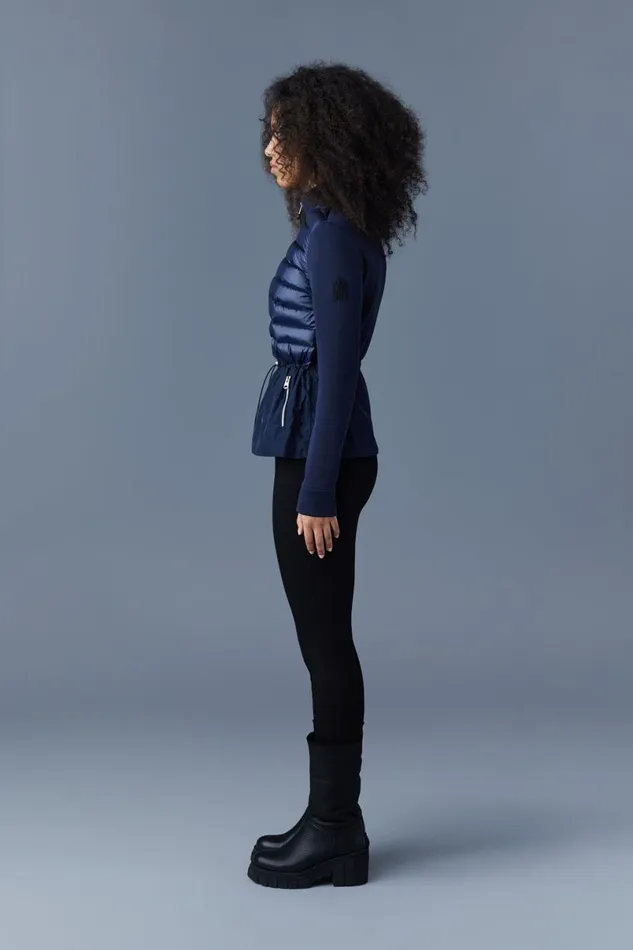 Light Down Jackets Women Mackage JOYCE Hybrid Jacket With Peplum Black Light Down Jackets Women Mackage JOYCE Hybrid Jacket With Peplum Black
