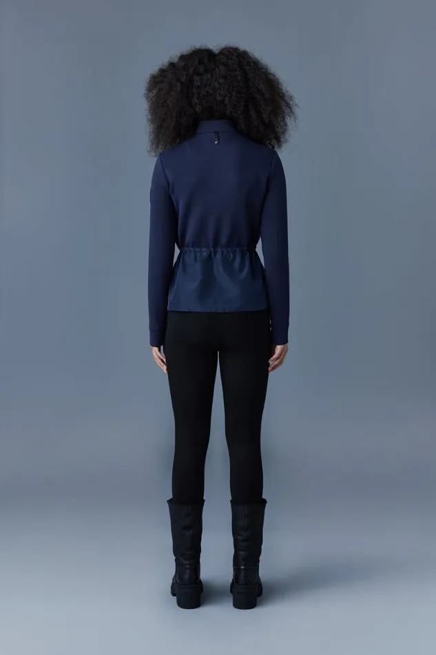 Light Down Jackets Women Mackage JOYCE Hybrid Jacket With Peplum Black Light Down Jackets Women Mackage JOYCE Hybrid Jacket With Peplum Black