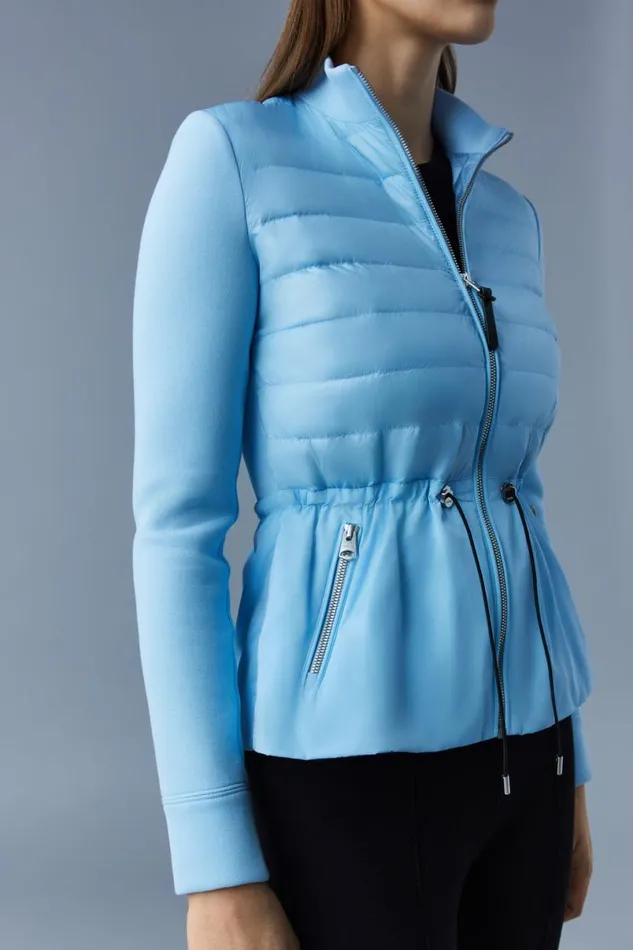 Light Down Jackets Women Mackage JOYCE Hybrid Jacket With Peplum Black Light Down Jackets Women Mackage JOYCE Hybrid Jacket With Peplum Black