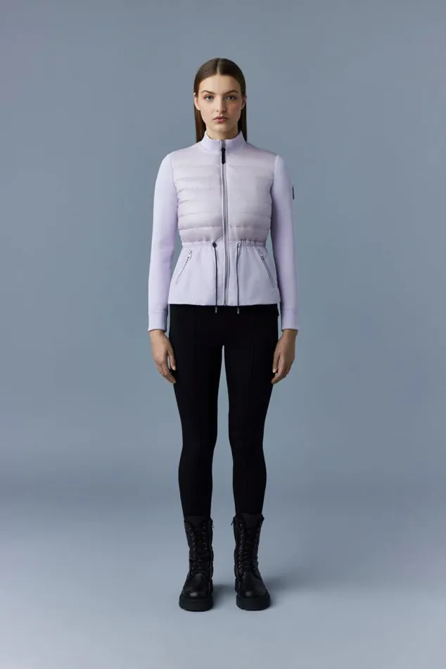 Light Down Jackets Women Mackage JOYCE Hybrid Jacket With Peplum Black Light Down Jackets Women Mackage JOYCE Hybrid Jacket With Peplum Black