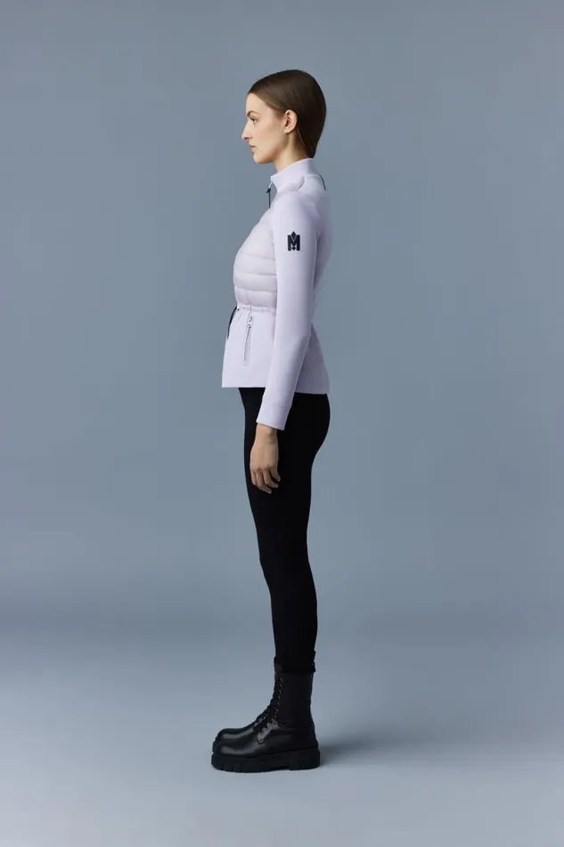 Light Down Jackets Women Mackage JOYCE Hybrid Jacket With Peplum Black Light Down Jackets Women Mackage JOYCE Hybrid Jacket With Peplum Black