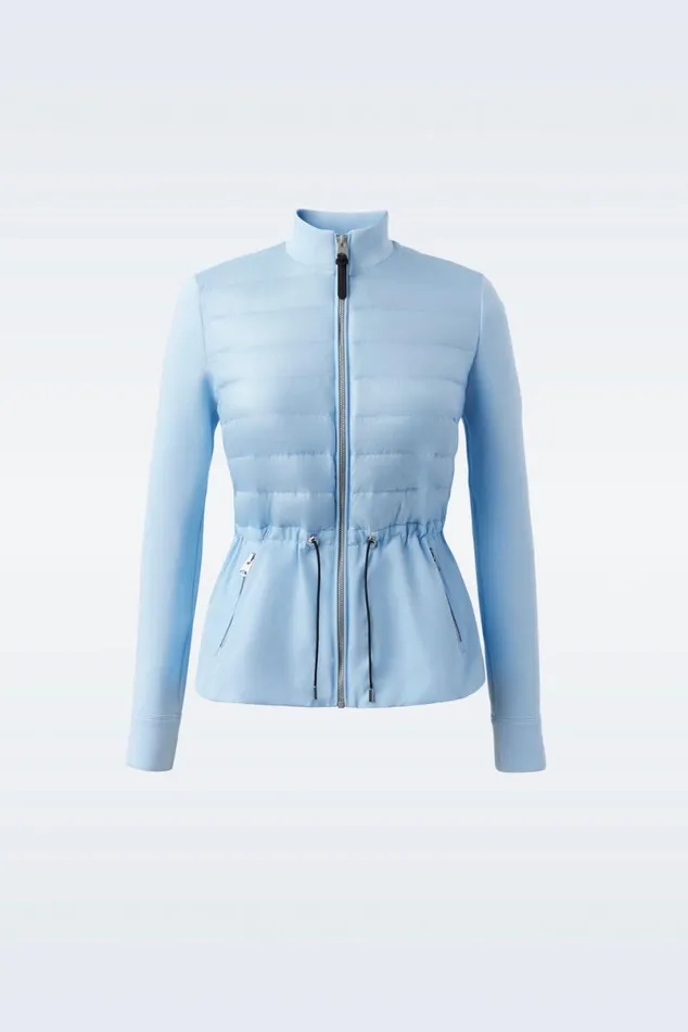 Light Down Jackets Women Mackage JOYCE Hybrid Jacket With Peplum Black Light Down Jackets Women Mackage JOYCE Hybrid Jacket With Peplum Black