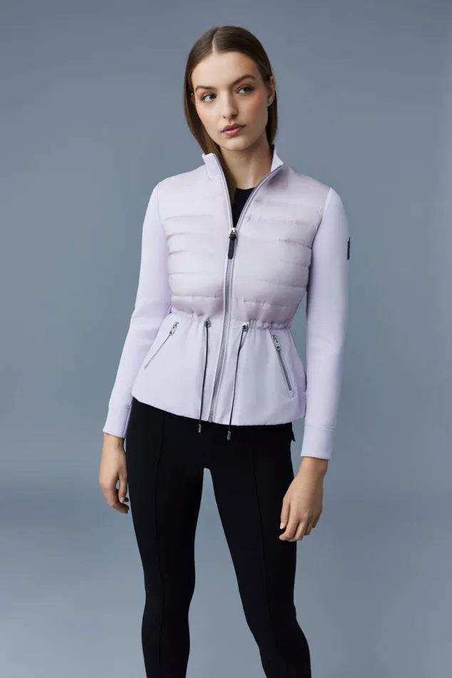 Light Down Jackets Women Mackage JOYCE Hybrid Jacket With Peplum Black Light Down Jackets Women Mackage JOYCE Hybrid Jacket With Peplum Black