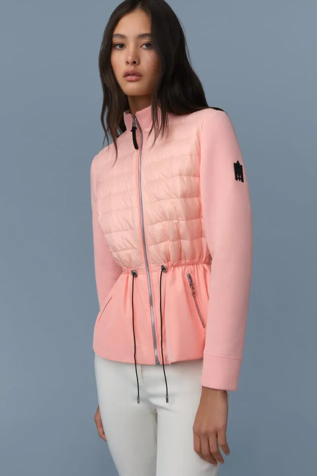 Light Down Jackets Women Mackage JOYCE Hybrid Jacket With Peplum Black Light Down Jackets Women Mackage JOYCE Hybrid Jacket With Peplum Black