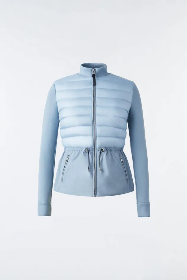 Light Down Jackets Women Mackage JOYCE Hybrid Jacket With Peplum Black Light Down Jackets Women Mackage JOYCE Hybrid Jacket With Peplum Black