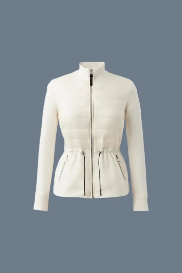 Light Down Jackets Women Mackage JOYCE Hybrid Jacket With Peplum Black Light Down Jackets Women Mackage JOYCE Hybrid Jacket With Peplum Black