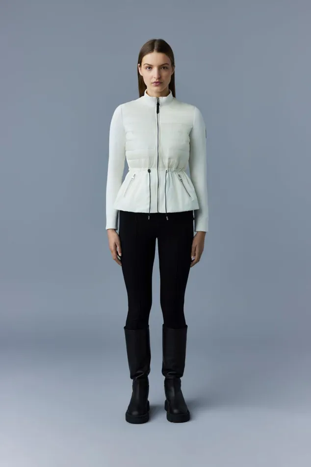 Light Down Jackets Women Mackage JOYCE Hybrid Jacket With Peplum Black Light Down Jackets Women Mackage JOYCE Hybrid Jacket With Peplum Black