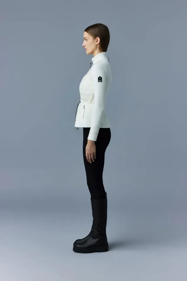 Light Down Jackets Women Mackage JOYCE Hybrid Jacket With Peplum Black Light Down Jackets Women Mackage JOYCE Hybrid Jacket With Peplum Black
