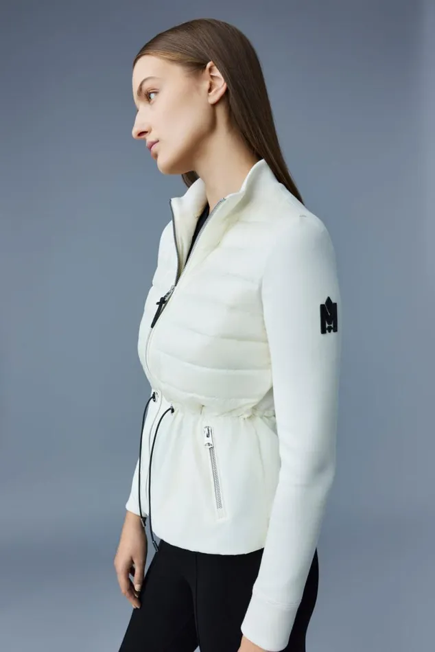 Light Down Jackets Women Mackage JOYCE Hybrid Jacket With Peplum Black Light Down Jackets Women Mackage JOYCE Hybrid Jacket With Peplum Black
