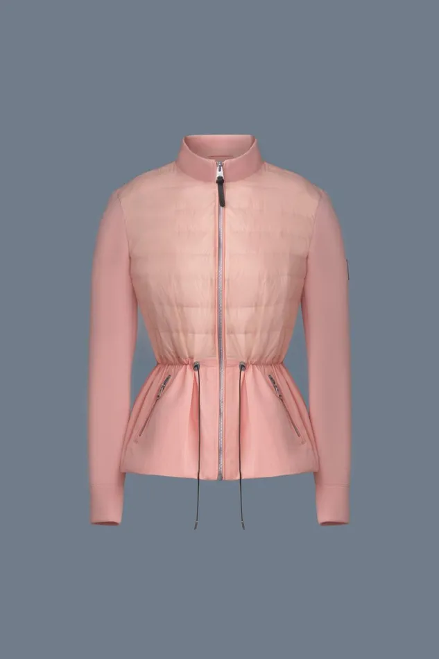 Light Down Jackets Women Mackage JOYCE Hybrid Jacket With Peplum Black Light Down Jackets Women Mackage JOYCE Hybrid Jacket With Peplum Black