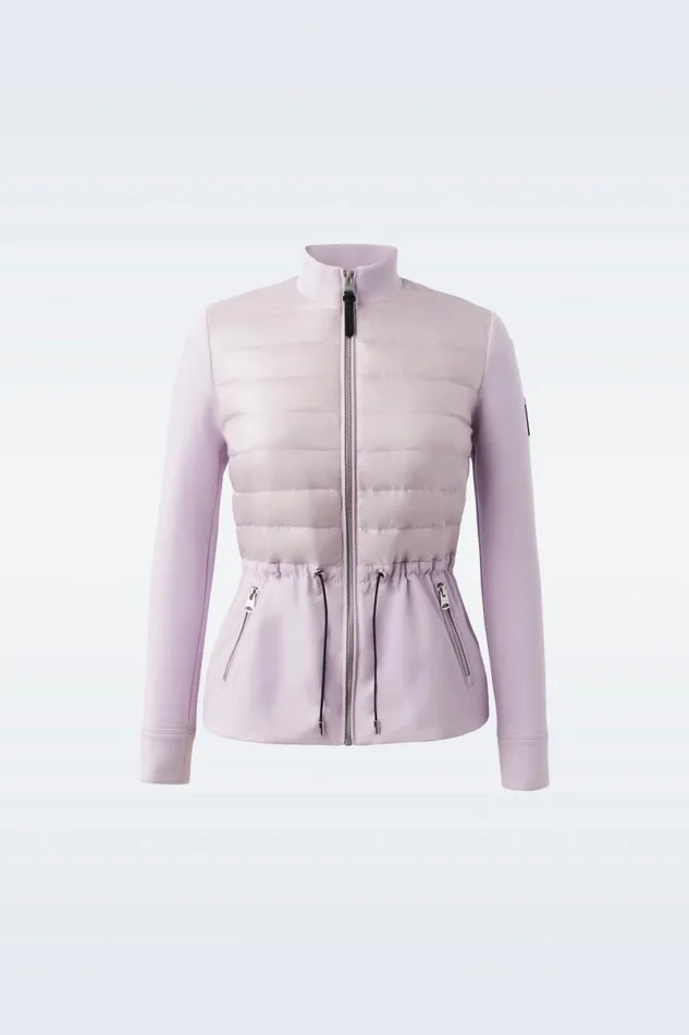 Light Down Jackets Women Mackage JOYCE Hybrid Jacket With Peplum Black Light Down Jackets Women Mackage JOYCE Hybrid Jacket With Peplum Black