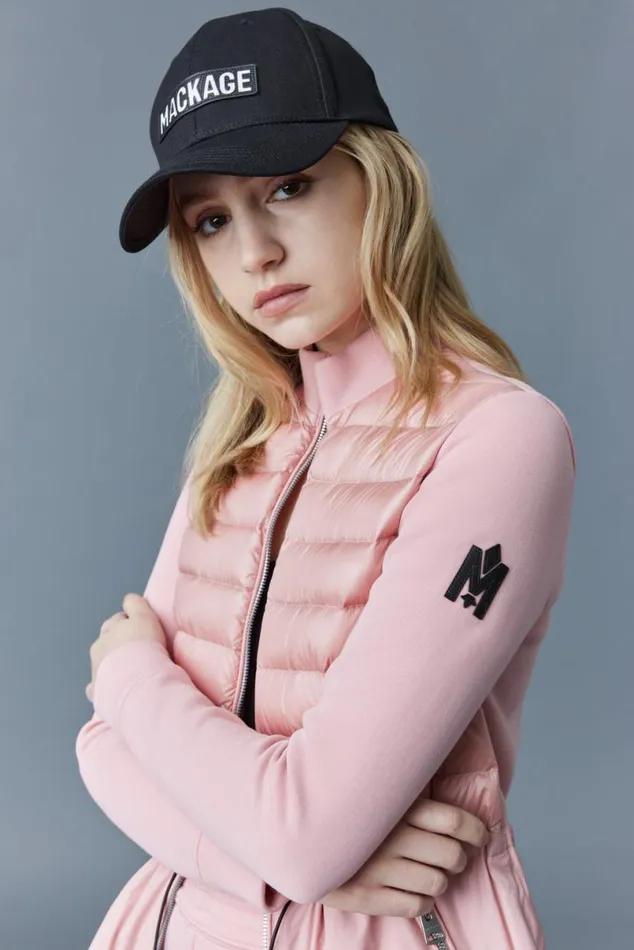 Light Down Jackets Women Mackage JOYCE Hybrid Jacket With Peplum Black Light Down Jackets Women Mackage JOYCE Hybrid Jacket With Peplum Black