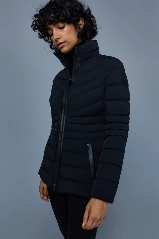 Light Down Jackets Women Mackage PATSY Agile 360 Down Jacket With Hood Black
