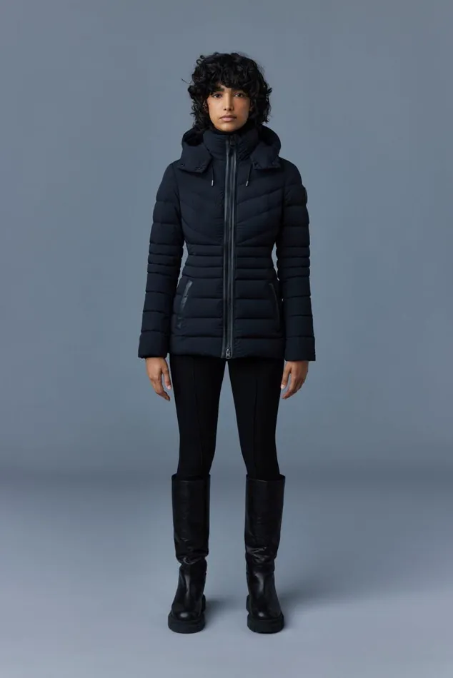Light Down Jackets Women Mackage PATSY Agile 360 Down Jacket With Hood Black
