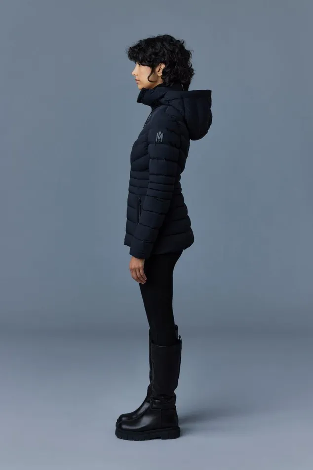 Light Down Jackets Women Mackage PATSY Agile 360 Down Jacket With Hood Black
