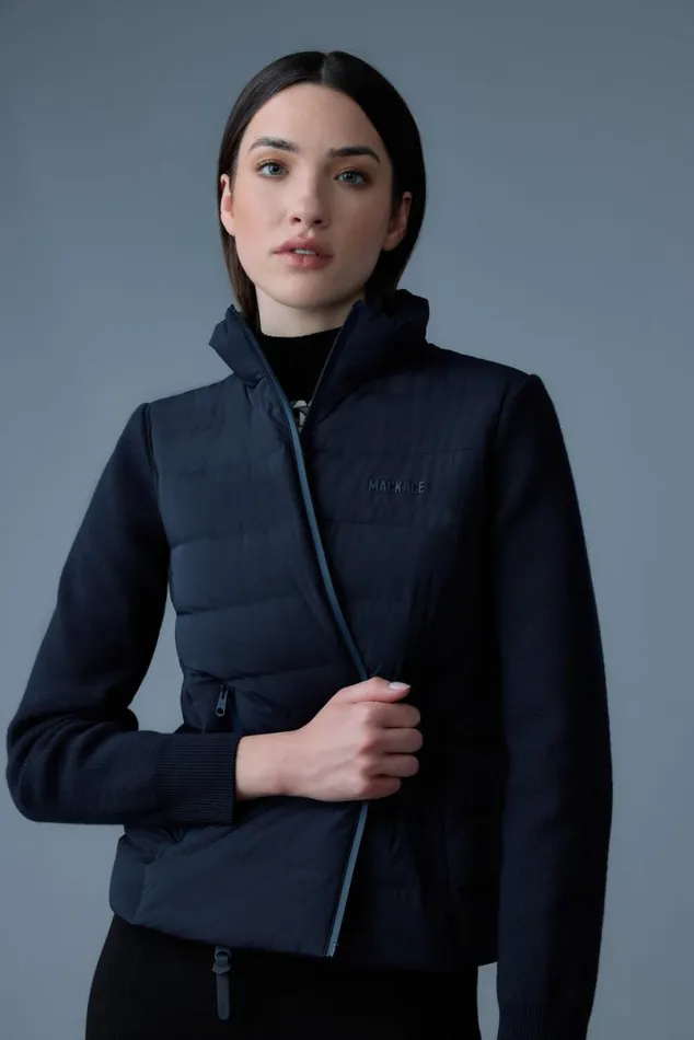 Light Jackets Women Mackage OCEANECITY Light Down Mixedmedia Jacket Navy Light Jackets Women Mackage OCEANECITY Light Down Mixedmedia Jacket Navy