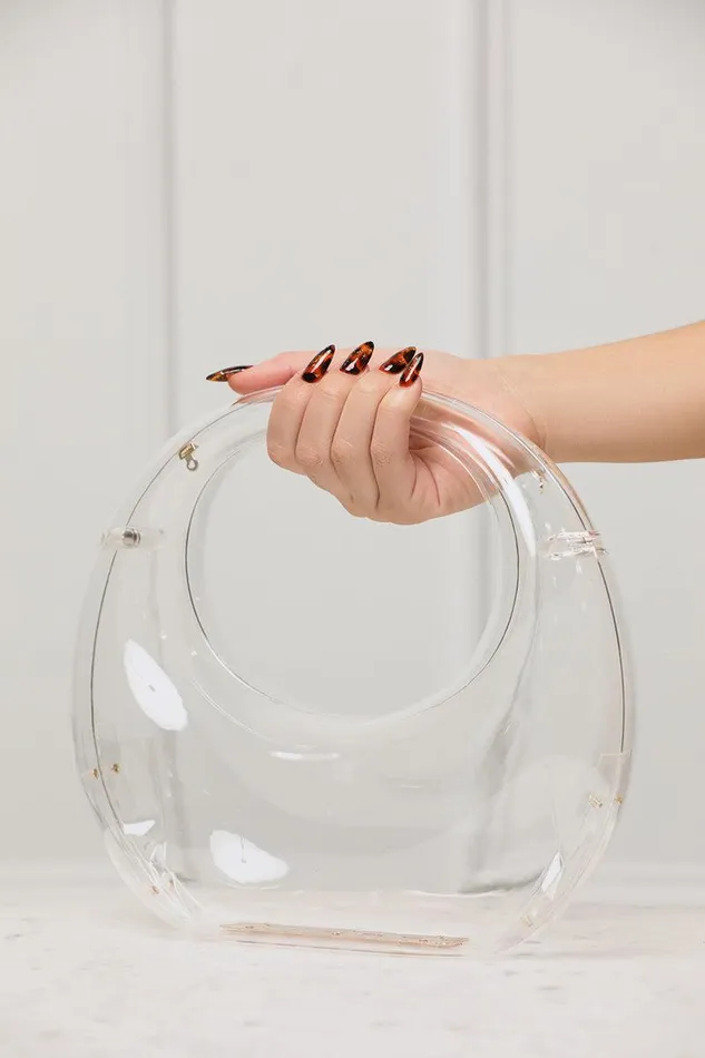 Lilly039s Kloset Bags Women Bess Acrylic Circle Clutch Clear