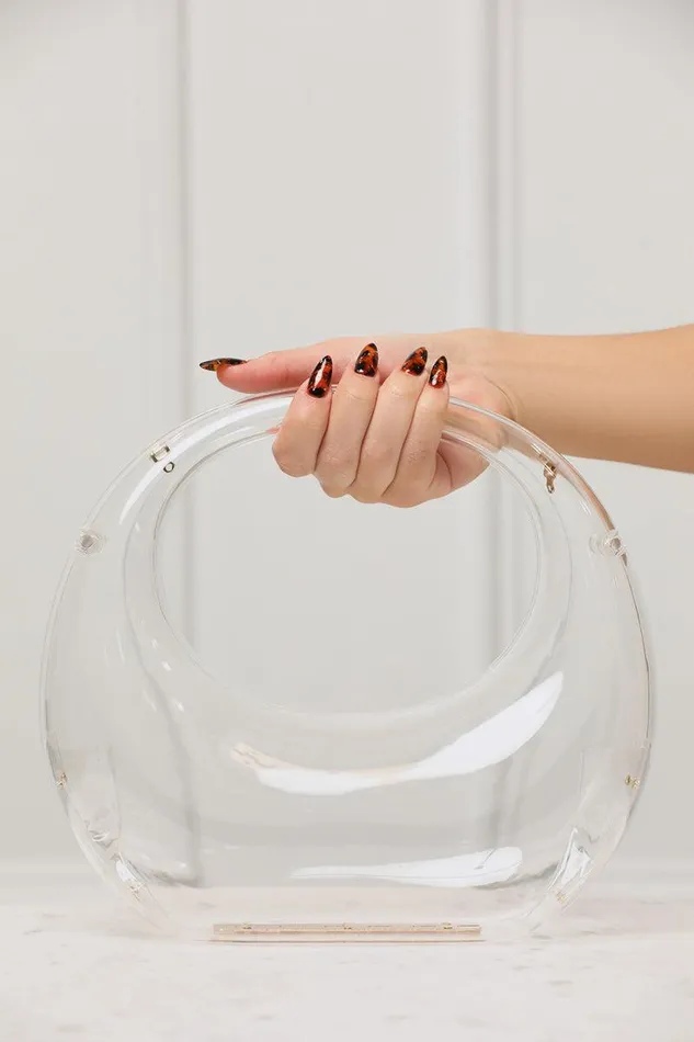 Lilly039s Kloset Bags Women Bess Acrylic Circle Clutch Clear