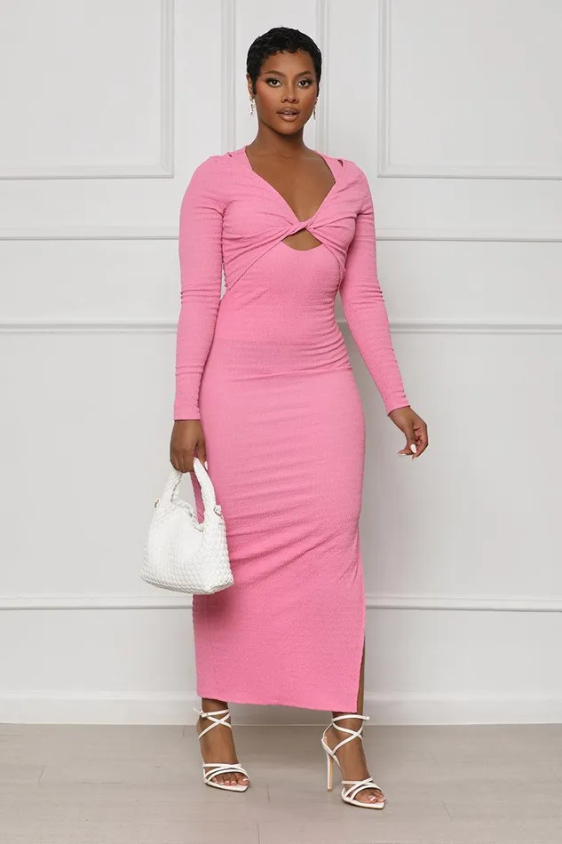 Lilly039s Kloset Dresses Women Softest Touch Cut Out Midi Dress Pink FINAL SALE