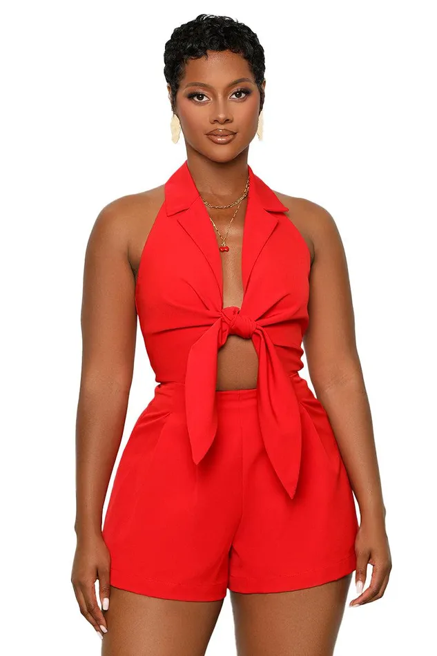 Lilly039s Kloset Jumpsuits and Rompers Women Code Red Halter Romper