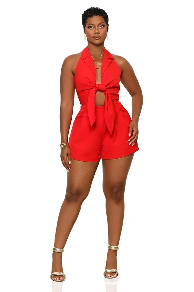 Lilly039s Kloset Jumpsuits and Rompers Women Code Red Halter Romper