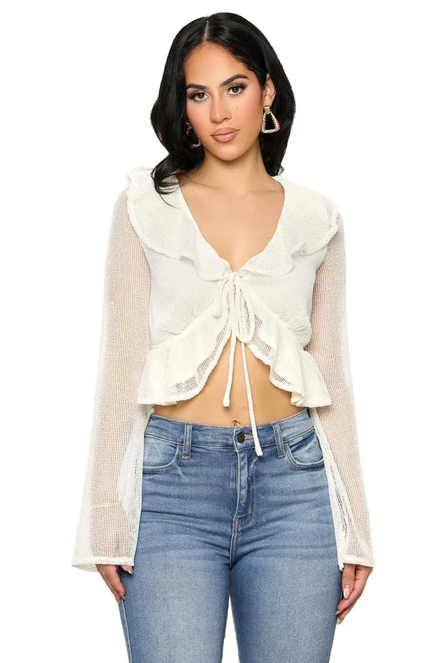 Lilly039s Kloset Tops Women Summer Romance Top CreamFINAL SALE