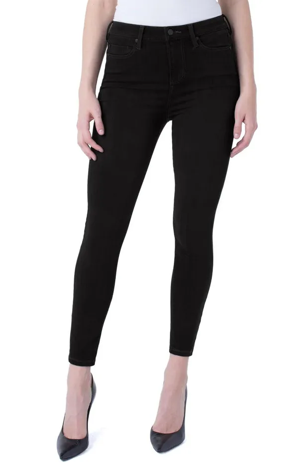 Liverpool Los Angeles ABBY HIRISE ANKLE SILKY SOFT ECO Black Rinse Women SKINNY
