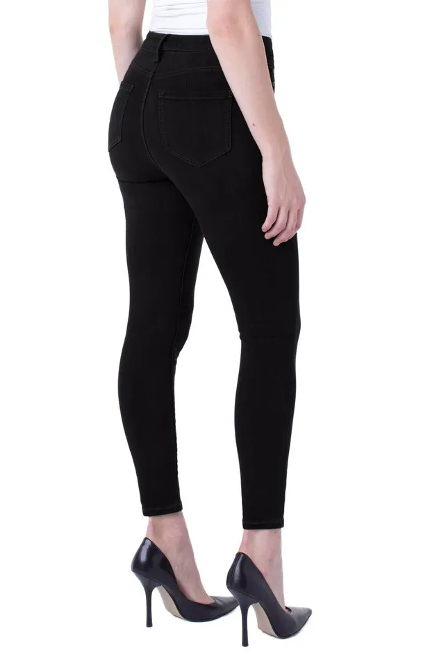 Liverpool Los Angeles ABBY HIRISE ANKLE SILKY SOFT ECO Black Rinse Women SKINNY
