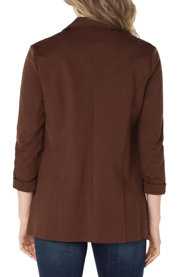 Liverpool Los Angeles BOYFRIEND BLAZER WITH PRINCESS DART Brownstone Women BLAZERS