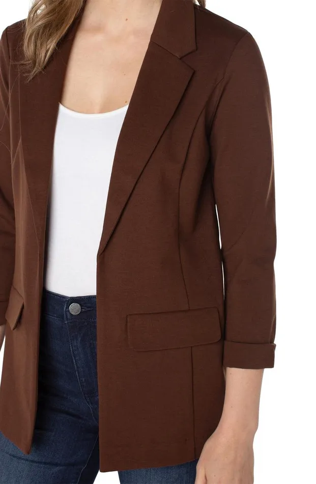Liverpool Los Angeles BOYFRIEND BLAZER WITH PRINCESS DART Brownstone Women BLAZERS