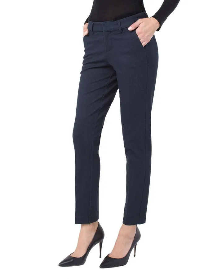 Liverpool Los Angeles KELSEY KNIT TROUSER PATTERNED KNIT Navy Birdseye Women TROUSERS
