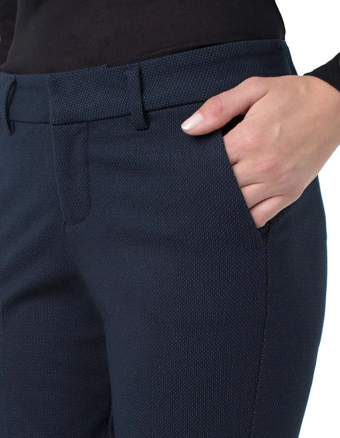 Liverpool Los Angeles KELSEY KNIT TROUSER PATTERNED KNIT Navy Birdseye Women TROUSERS