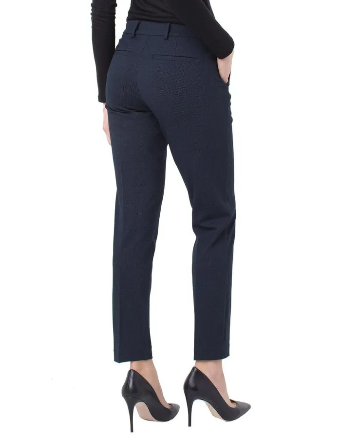 Liverpool Los Angeles KELSEY KNIT TROUSER PATTERNED KNIT Navy Birdseye Women TROUSERS