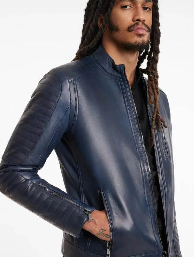 LIVONIA RACER JACKET Twilight Clothing John Varvatos Leather Jackets