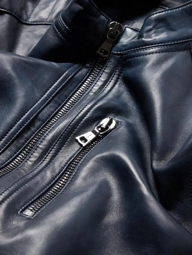 LIVONIA RACER JACKET Twilight Clothing John Varvatos Leather Jackets