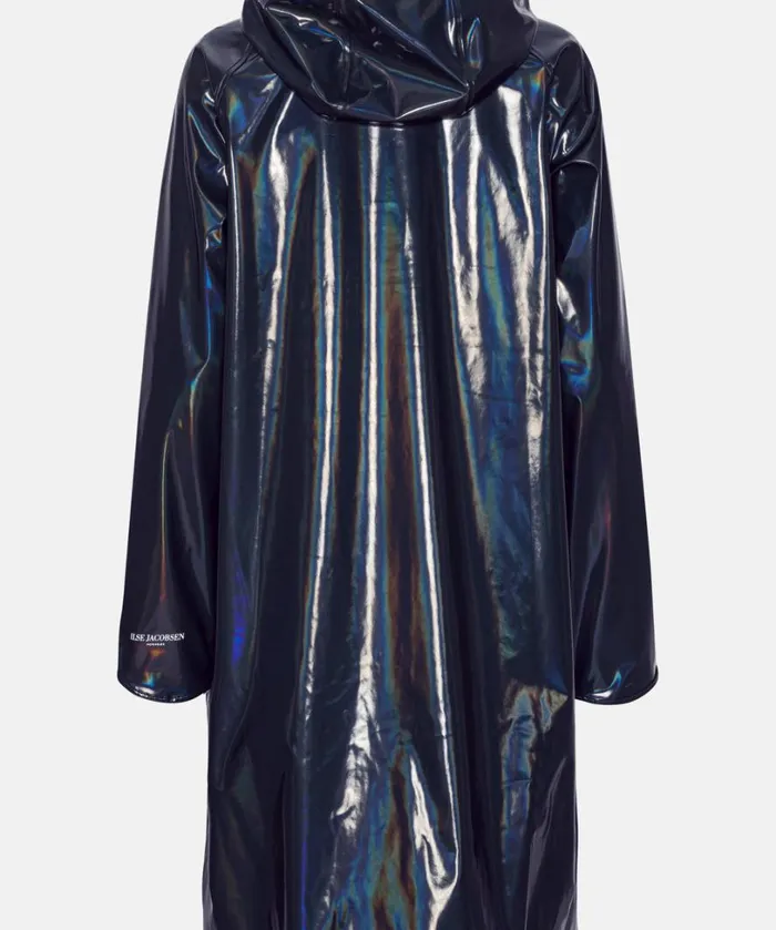 Long Raincoat 8211 Dark Indigo Rainwear Ilse Jacobsen Raincoats