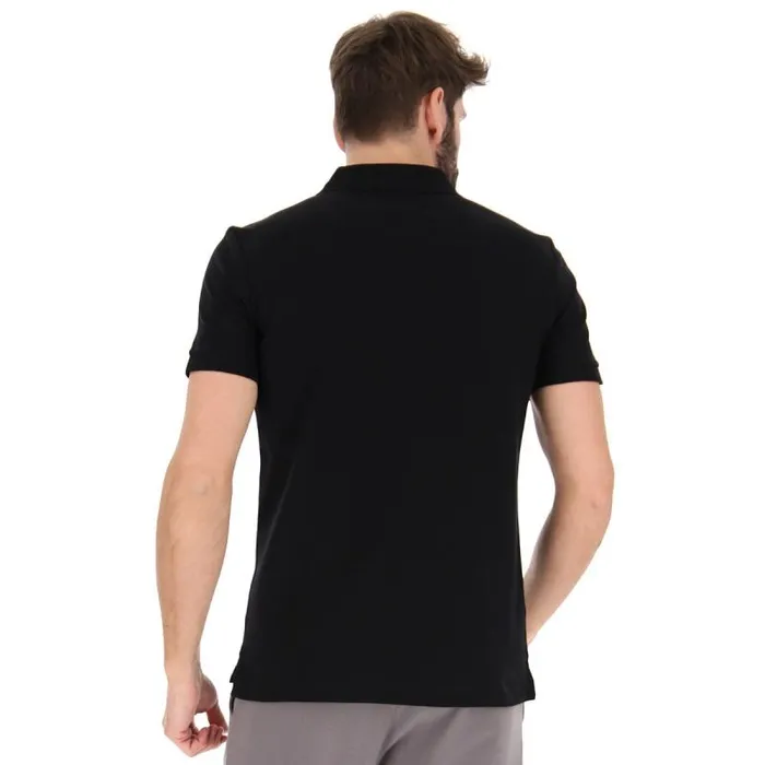 Lotto Sport Polo Shirts Man POLO CAPRI III All Black Lotto Sport Polo Shirts Man POLO CAPRI III All Black