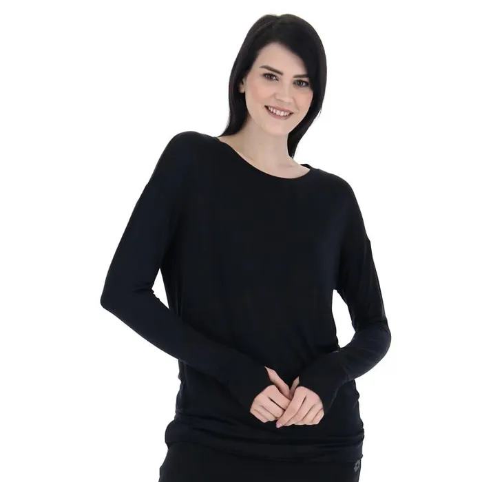 Lotto Sport Running WomanMan DINAMICO W V TEE LS VI All Black