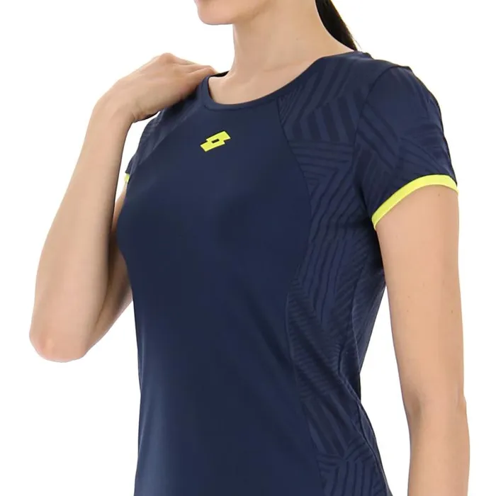 Lotto Sport TShirt WomanMan SUPERRAPIDA W V TEE Dark Denimacid Yellow