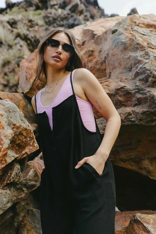 Mackenzie Jumpsuit In Black Black Women Bohme Jumpsuits and Overalls