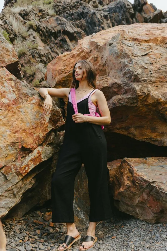 Mackenzie Jumpsuit In Black Black Women Bohme Jumpsuits and Overalls