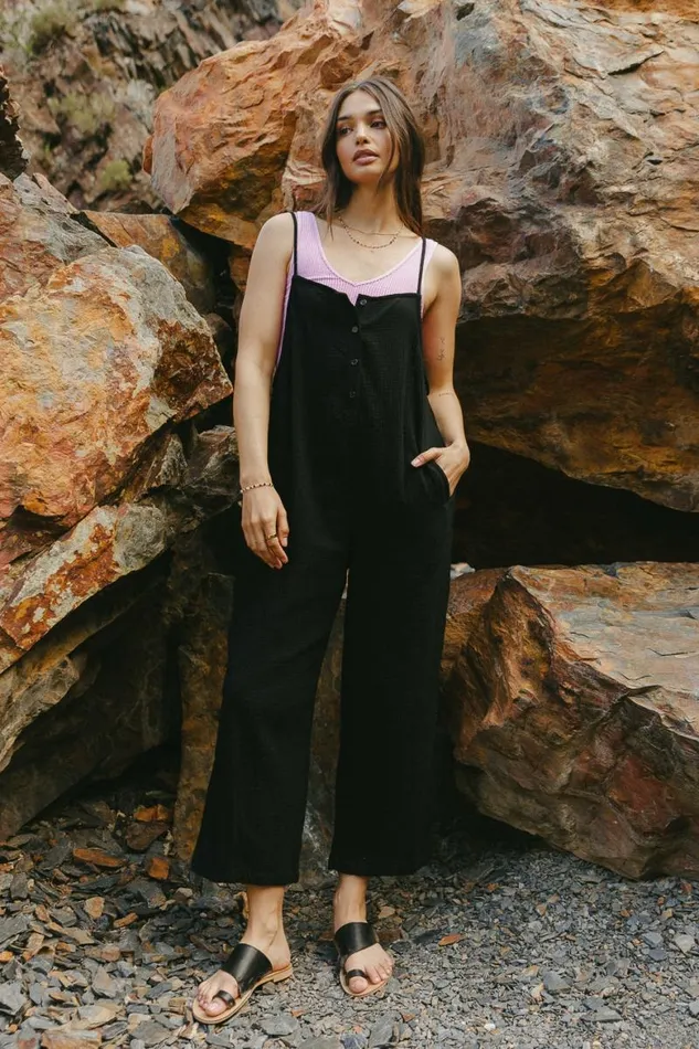Mackenzie Jumpsuit In Black Black Women Bohme Jumpsuits and Overalls