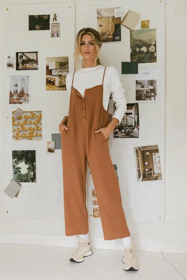 Mackenzie Jumpsuit In Rust Rust Women Bohme Jumpsuits and Overalls