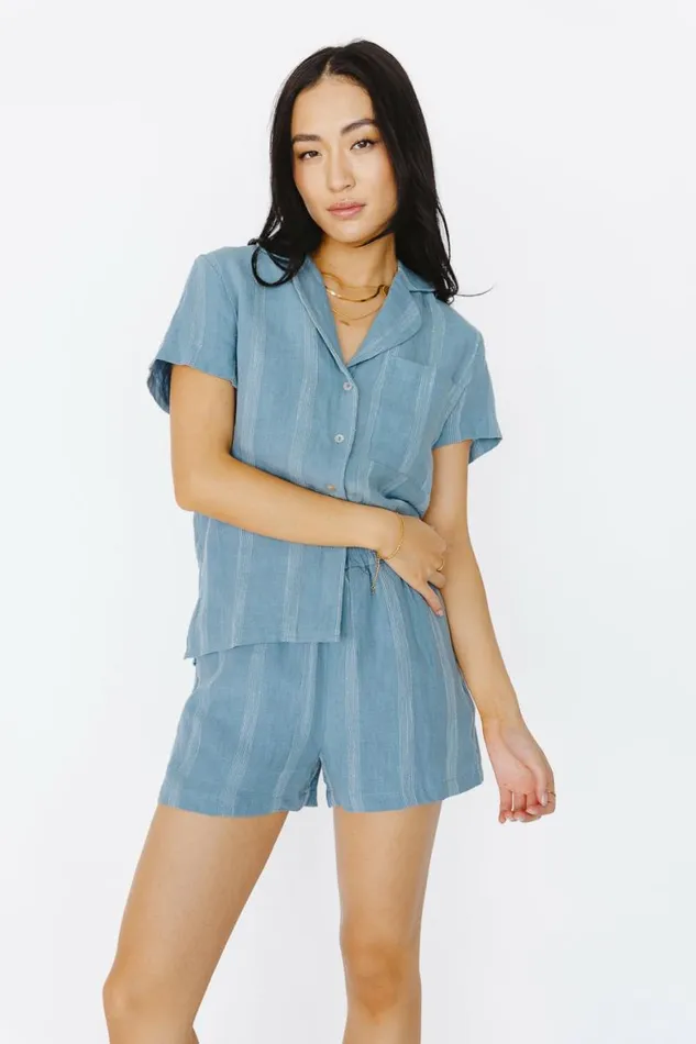Maddox Shorts In Blue 8211 FINAL SALE Blue Women Bohme Shorts
