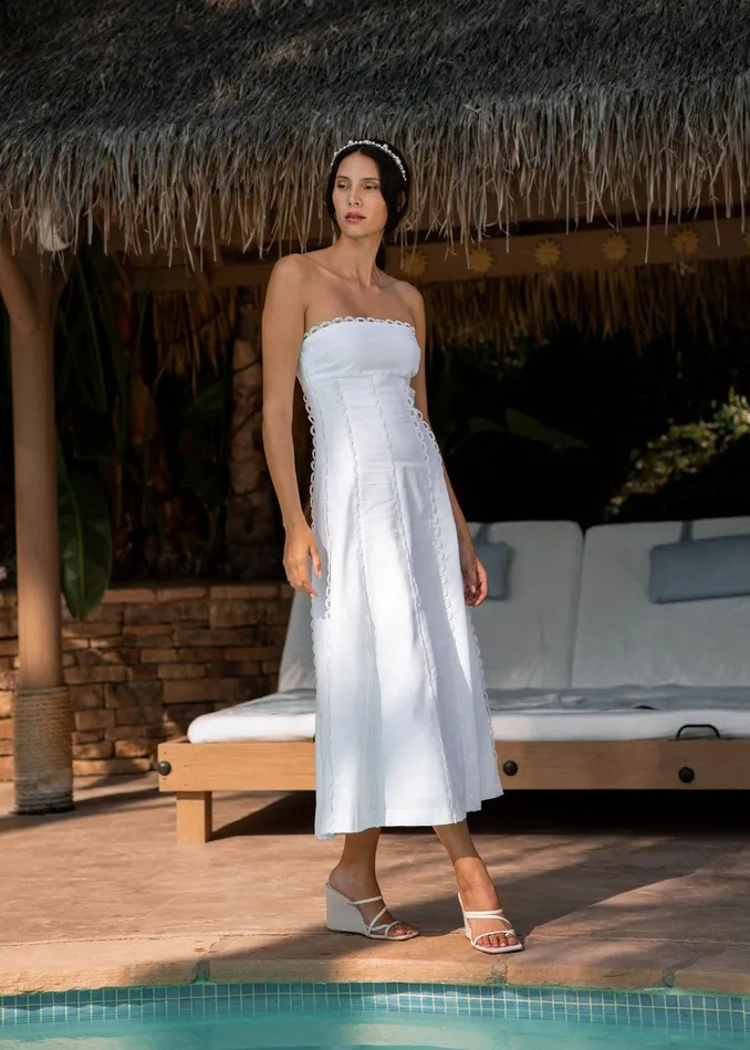 Majorca Breeze Maxi Dress Offwhite Women Lost Wander Dresses
