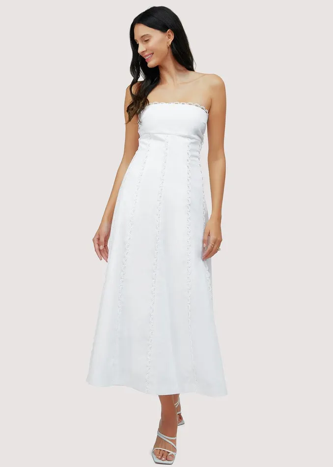 Majorca Breeze Maxi Dress Offwhite Women Lost Wander Dresses