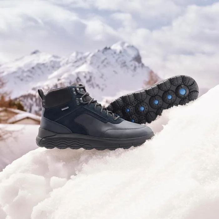 Man Geox Ankle Boots SPHERICA 4X4 ABX MAN Navy Waterproof Boots Navy