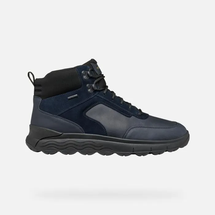 Man Geox Ankle Boots SPHERICA 4X4 ABX MAN Navy Waterproof Boots Navy