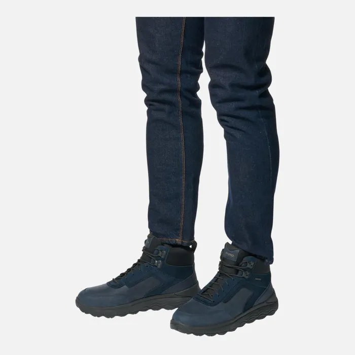 Man Geox Ankle Boots SPHERICA 4X4 ABX MAN Navy Waterproof Boots Navy