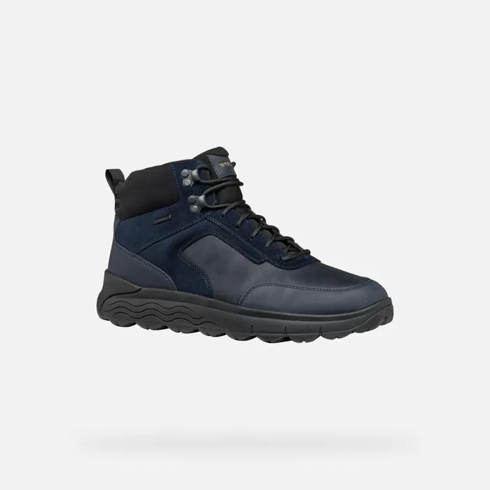 Man Geox Ankle Boots SPHERICA 4X4 ABX MAN Navy Waterproof Boots Navy